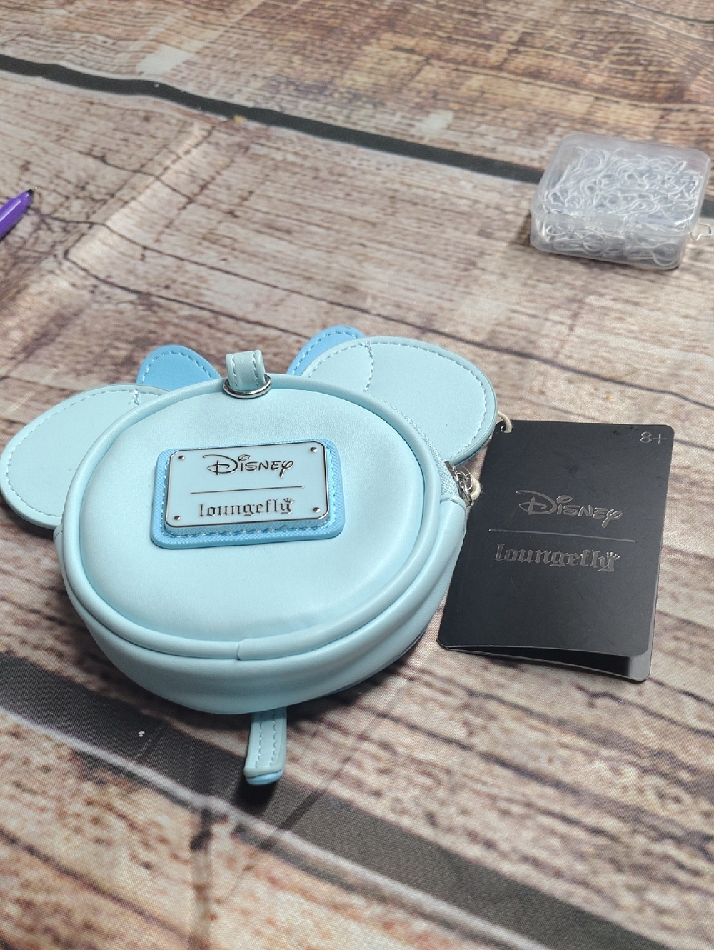 Loungefly Kids Pastel Blue Mickey Ear Coin Purse